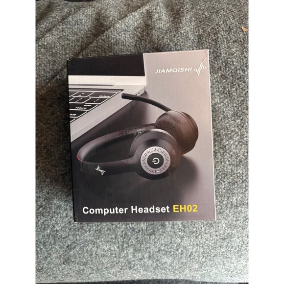 JiamoQishi Computer Headset EH02 Wired & Wireless With ENC Noise Cancelling - Picture 1 of 5
